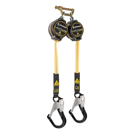 Safewaze Latitude Pro Arc Flash 7ft Dual Web SRL: 9012 BWB, Alu Rebar Hooks 020-5220